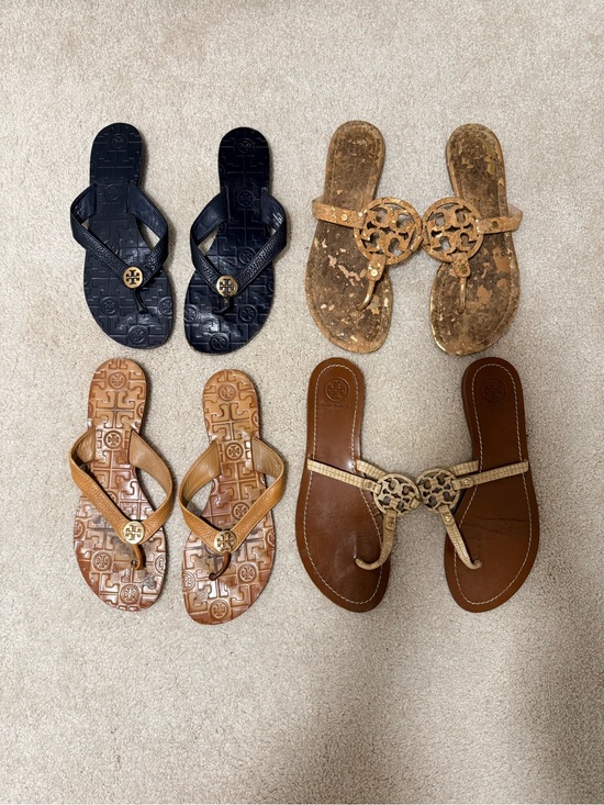 Tory Burch Shoes - Tory Burch Thong Sandals 4 Pack - Black, Tan, Cork and Snake